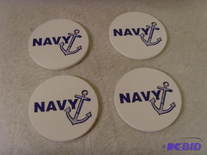 lot 83 image: US Navy Stoneware Coasters
