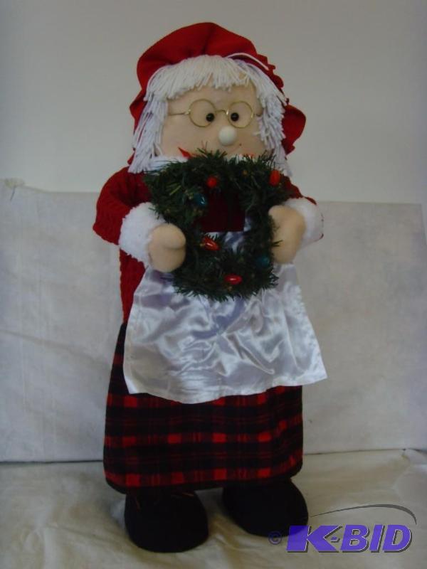 lot 93 image: Lighted Mrs. Claus Greeter