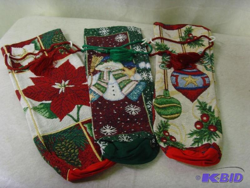 lot 96 image: Tapestry Holiday Bottle Holders