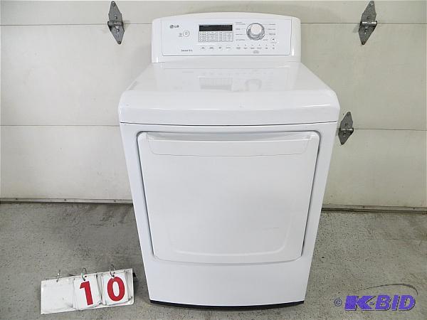 lot 10 image: LG DLE4870&nbspWhite 27&quotElectric Dryer ...