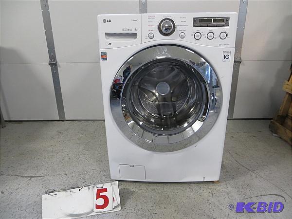 lot 5 image: LG Steam Series WM3250HWA&nbspWhite 27"...