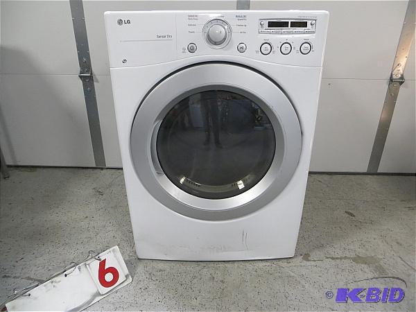 lot 6 image: LG DLE3050W&nbspWhite 27" Front Load El...