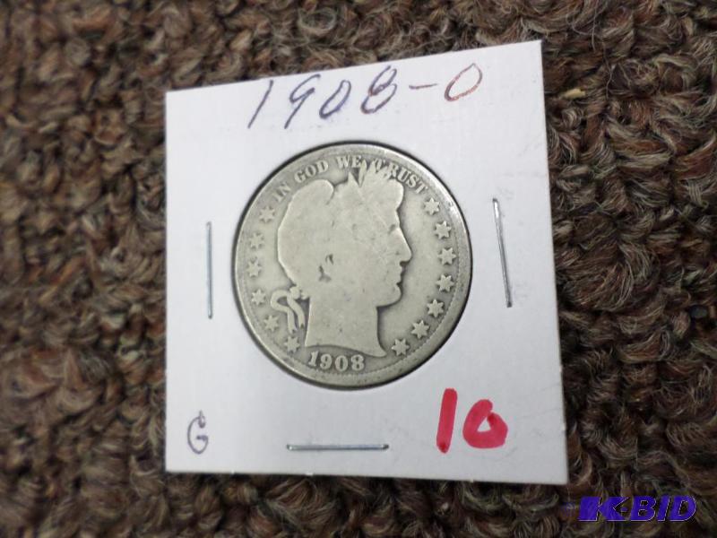 1908-O Barber Half Dollar...