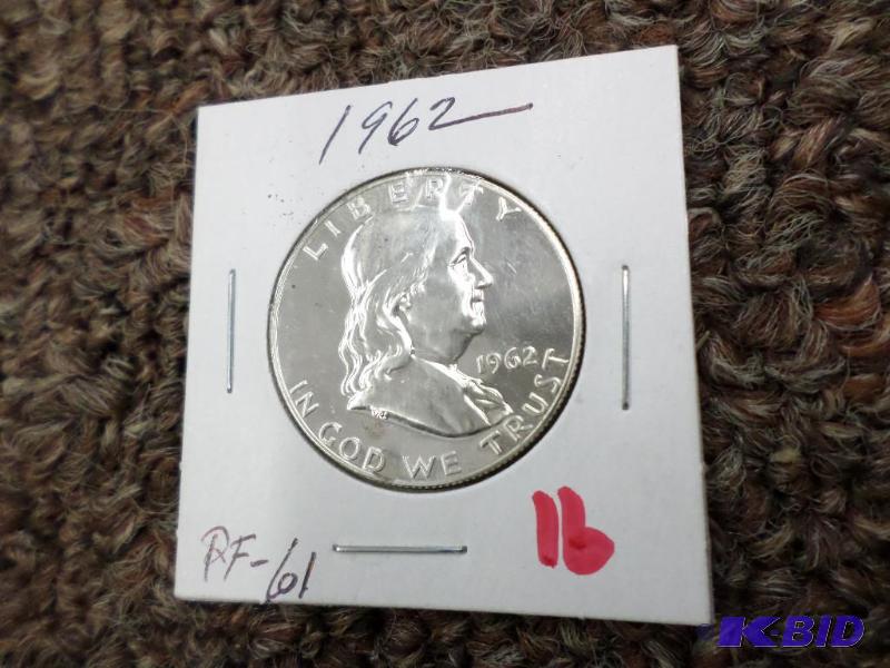 1962 PF-61 Franklin Half Dollar, Some Blemish...