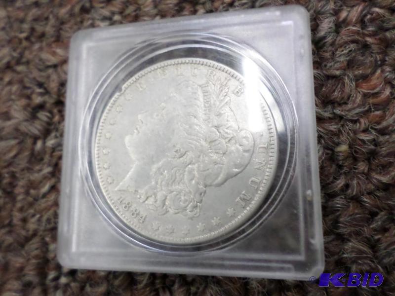 1884 Morgan Silver Dollar, Is VF, Slight Nick...