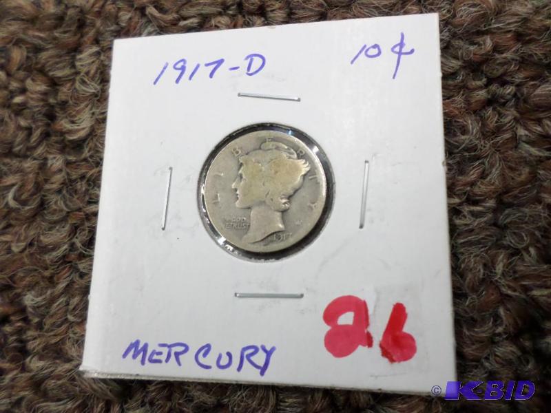 1917-D Mercury Dime...