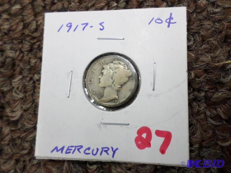1917-S Mercury Dime...