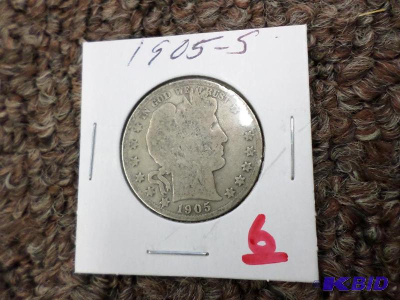 1905-S Barber Half Dollar...