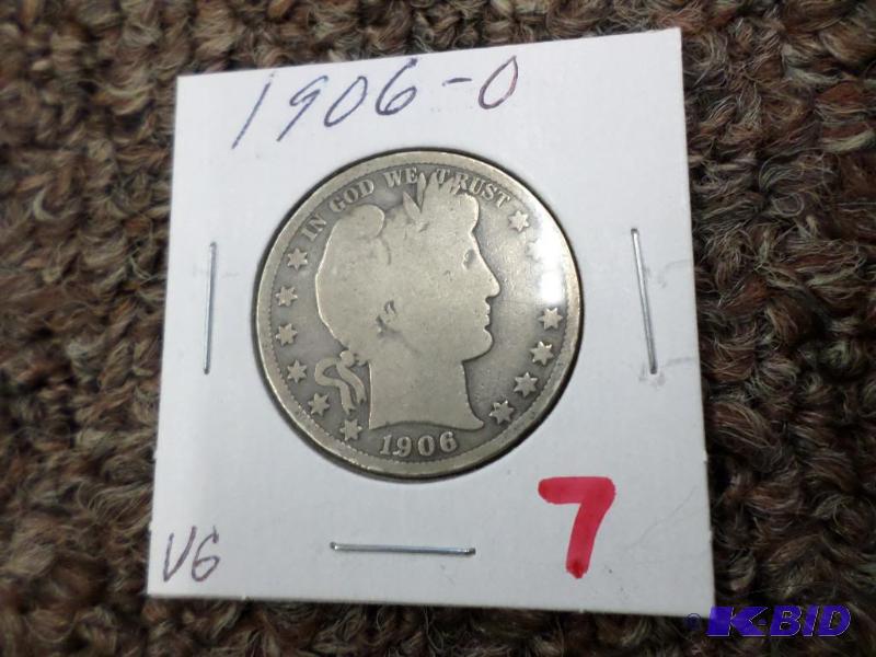 1906-O Barber Half Dollar...