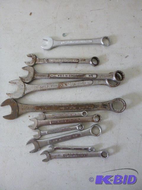 lot 128 image: Wrench Set SAE 14" to 78"...