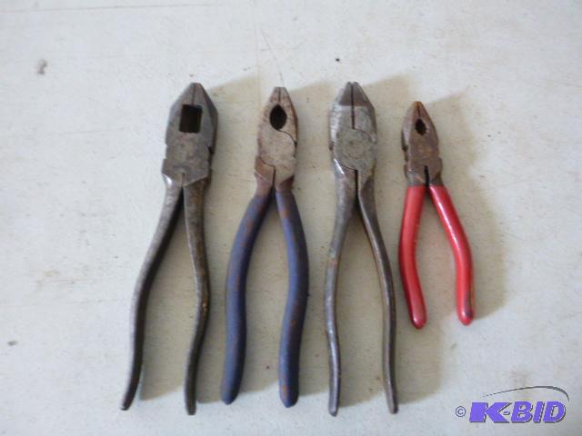 lot 174 image: Four Linemans Pliers ...
