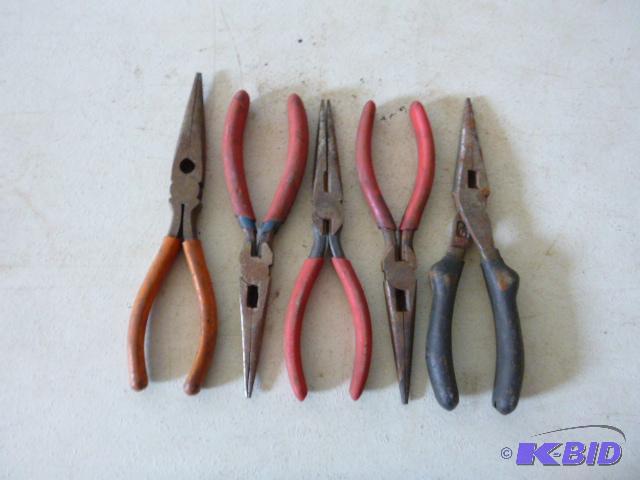 lot 181 image: Five Needle Nose Pliers...