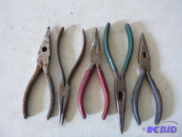 lot 182 image: Five Needle Nose Pliers...