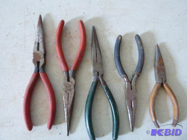 lot 184 image: Five Needle Nose Pliers...