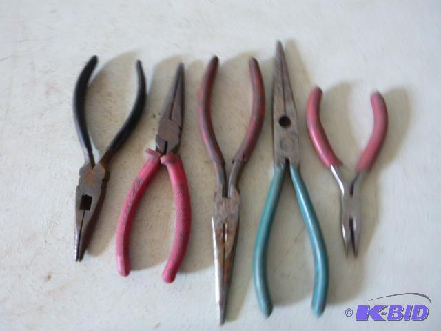 lot 186 image: Five Needle Nose Pliers...