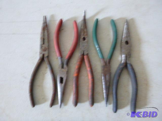 lot 187 image: Five Needle Nose Pliers...