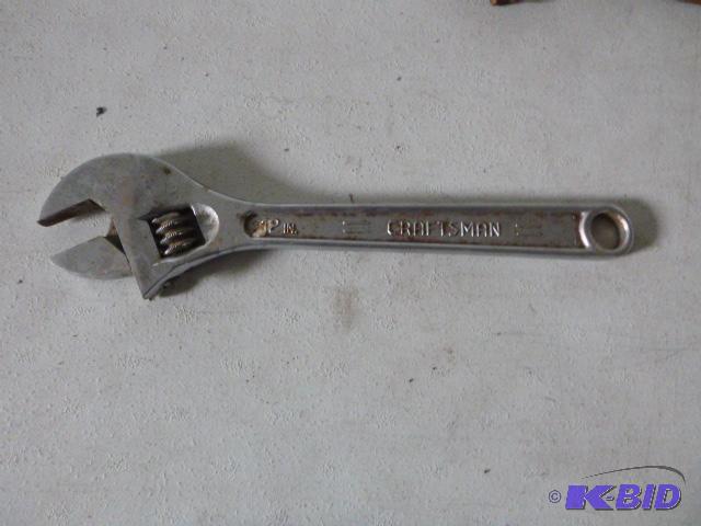 lot 19 image: Craftsman 12" Adjustable Wrench...
