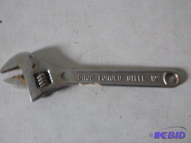 lot 20 image: 12" Adjustable Wrench...