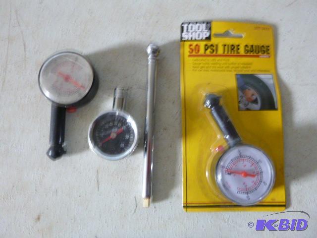 lot 201 image: Four PSI Tire Gauges...