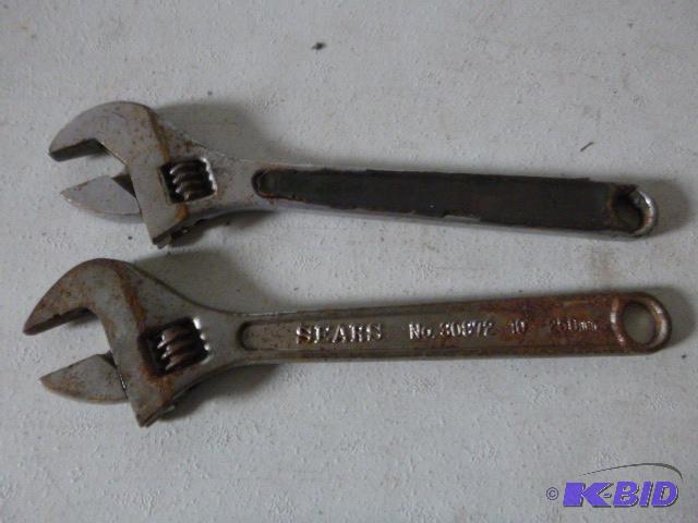 lot 23 image: Two 10" Adjustable Wrenches...