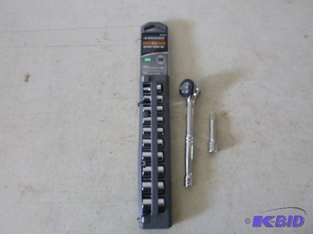 lot 243 image: Husky Metric Sockets 4mm to 13mm 14" d...