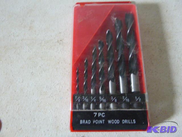 lot 261 image: 7 Piece Brad Point Wood Drills...