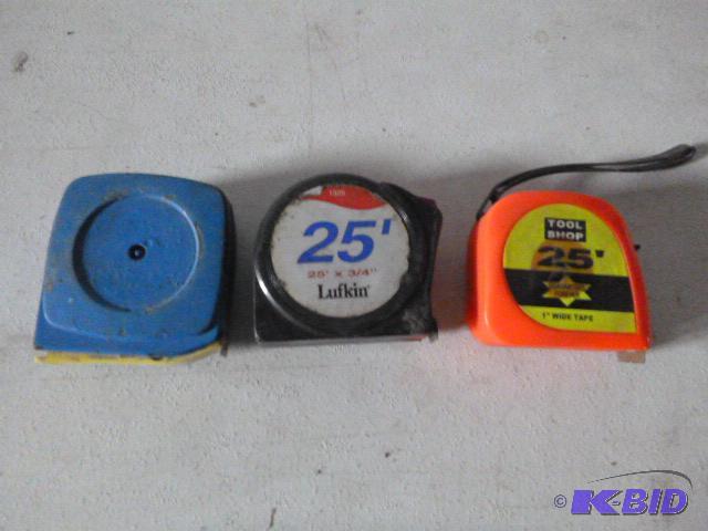 lot 39 image: Three 25 Tape Measures...