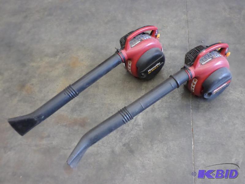 lot 104 image: (2) Homelite Gas-Powered Blowers For Parts...
