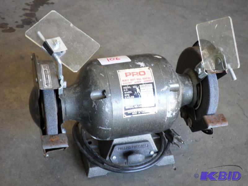 lot 106 image: Pro 12HP 6"-Wheel Bench Grinder...