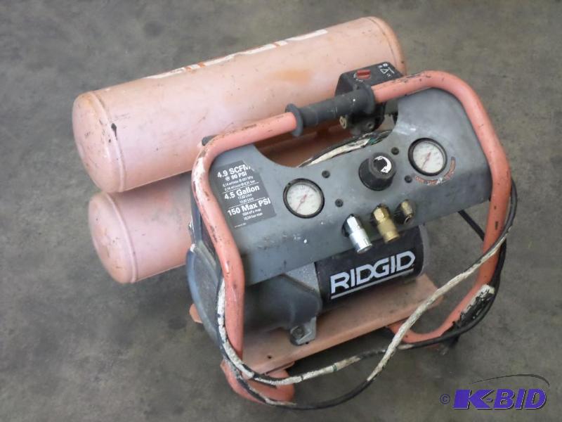 lot 14 image: Ridgid Twin Tank Electric 4.5-Gallon 150-PSI ...