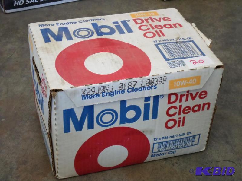 lot 20 image: (12) Quarts Mobil 10W-40 Motor Oil...