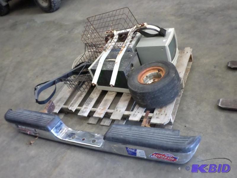 lot 47 image: Lot Of Full-Sized Truck Bumper, Golf Cart Ra...