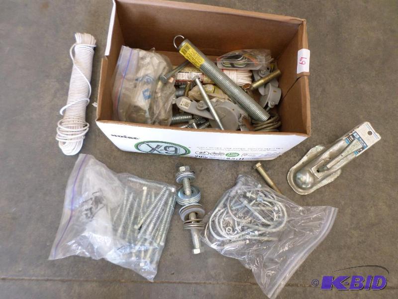 lot 69 image: Lot Of Misc U-Bolts, Lag Screws, Trailer Tong...