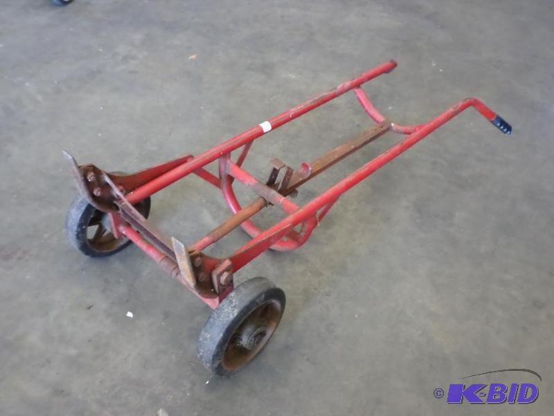 lot 93 image: Heavy Duty Steel 55-Gallon Barrel Dolly...