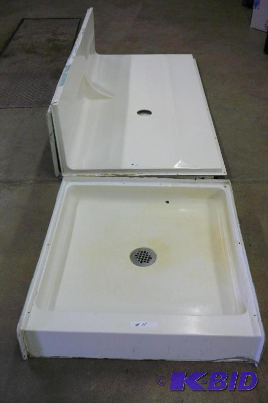 Fiberglass shower stall and base no door base...