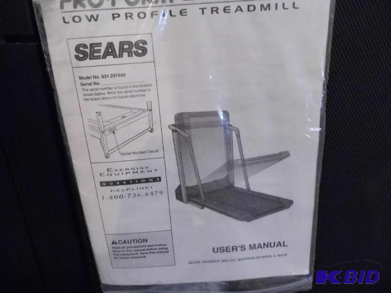 lot 86 image: Sears Proform Treadmill