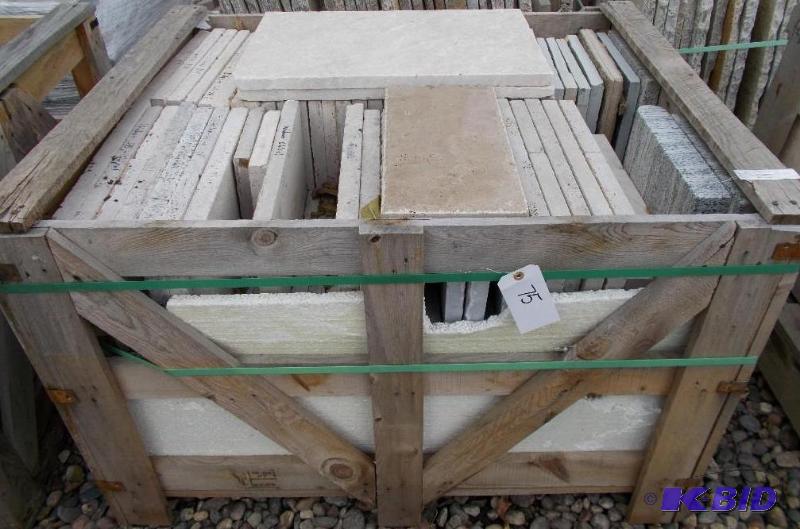 lot 75 image: 1 Pallet of Miscellaneous Travertine and Marb...