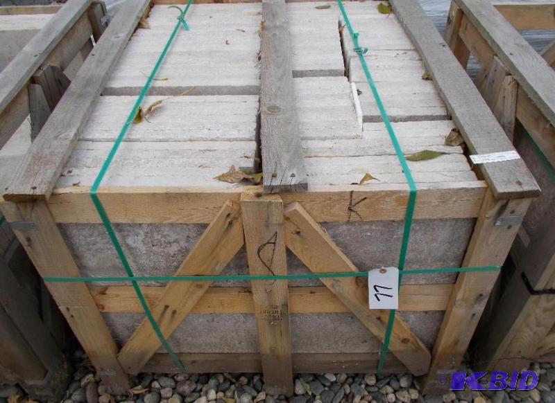 lot 77 image: 1 Pallet of Brown Travertine Pavers Approxima...
