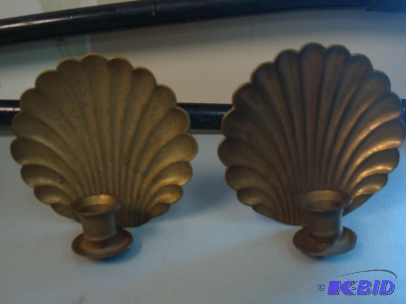 Pair Of Brass Candle Holders...