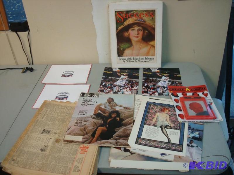 Lot Of Vintage Paper, Signed Bobby Jackson Pi...
