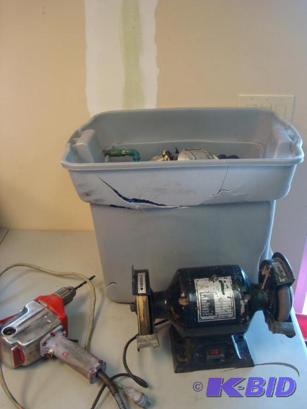 Bin Filled With Parts, Grinder Does Work, Lot...