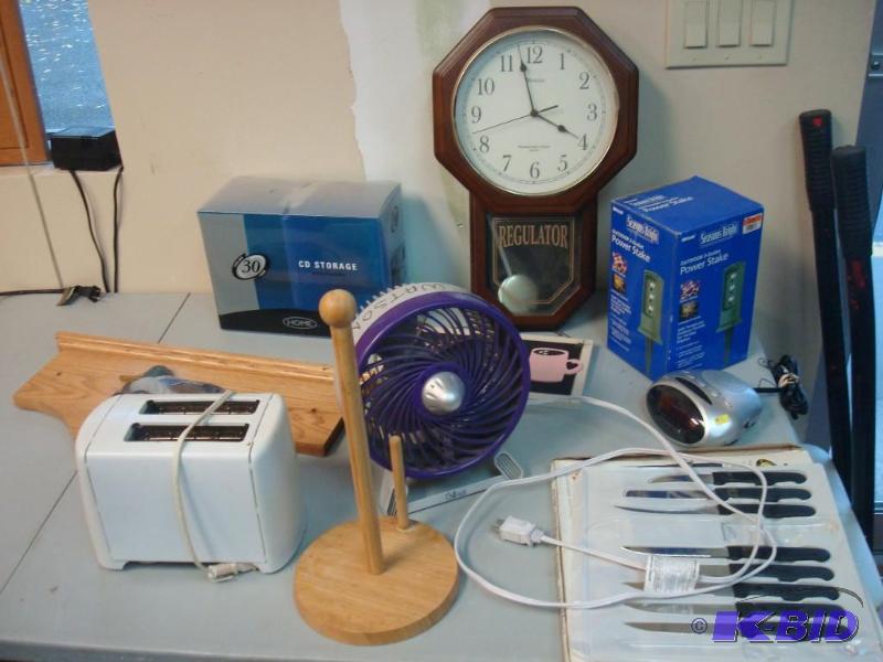 Lot Of Different Items, Clock, Knives...