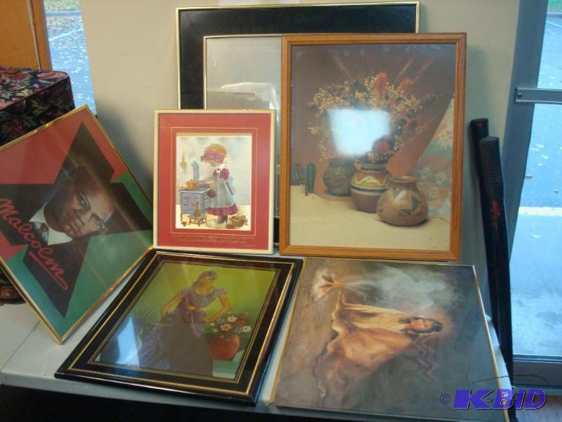 Lot Of Framed Picture, One Is Malcolm X...