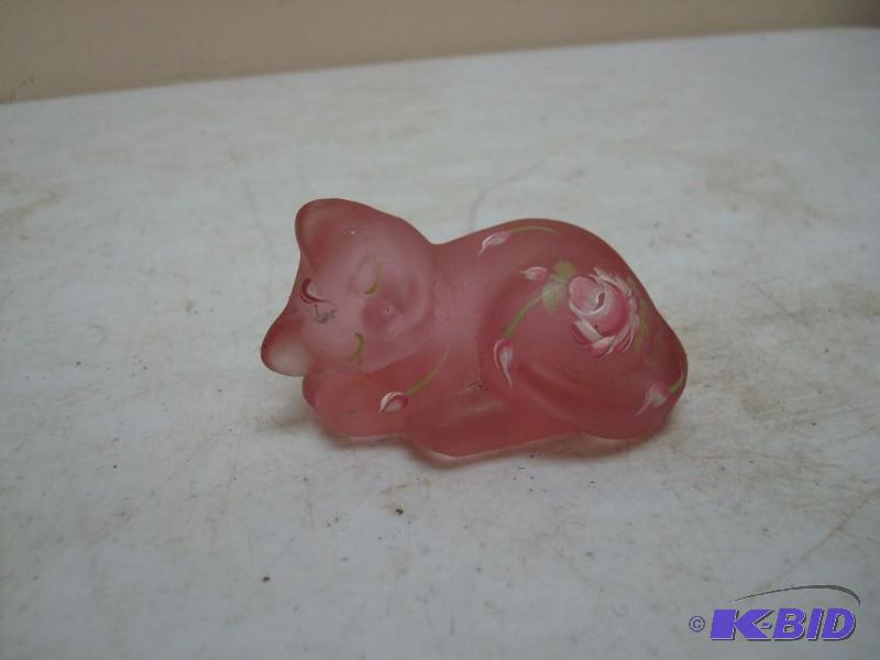 Small Pink Lenox Glass Cat...