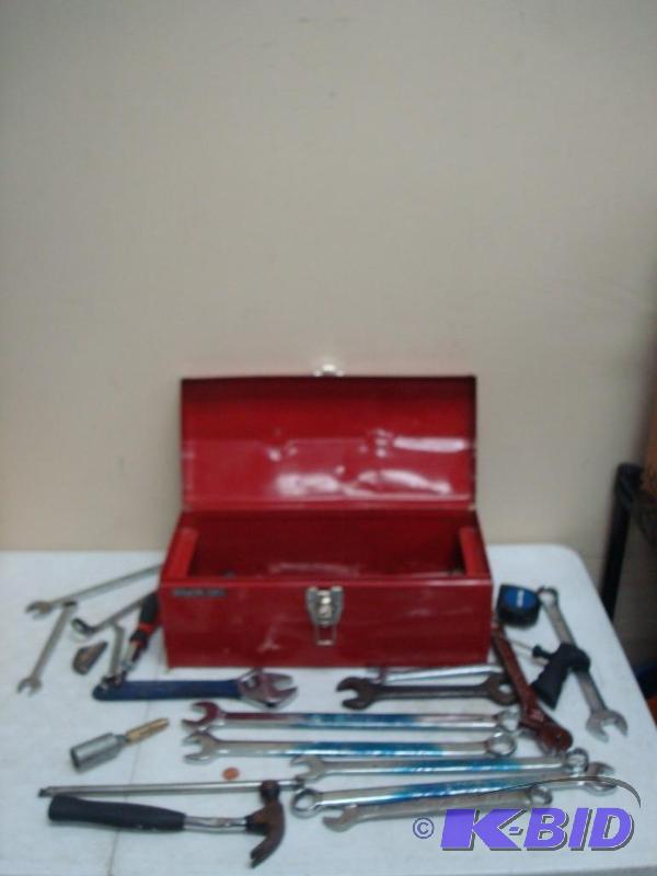 Tool Box Filled With Large Wrenches And Other...