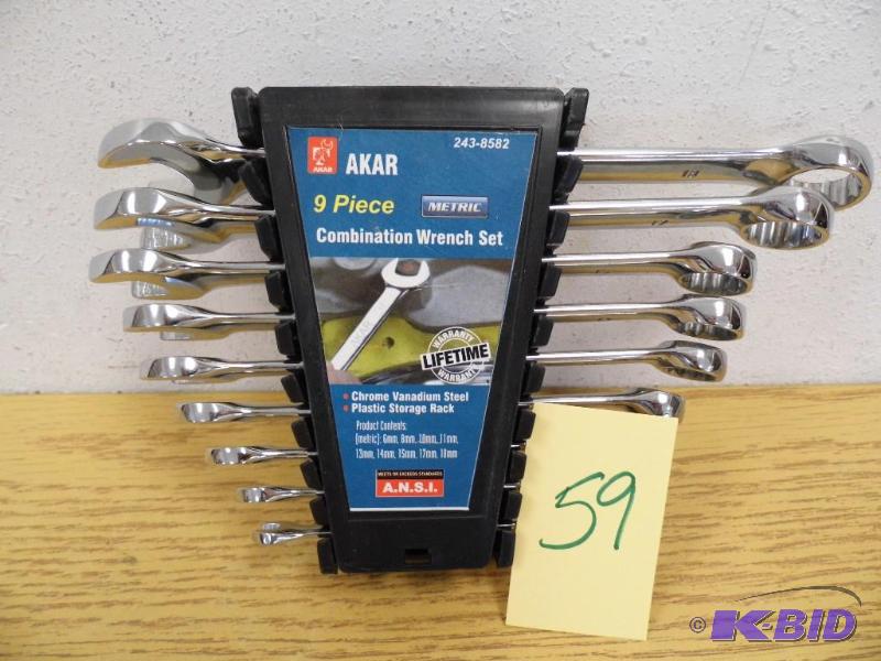 New 9 Piece Combo Wrench Set
