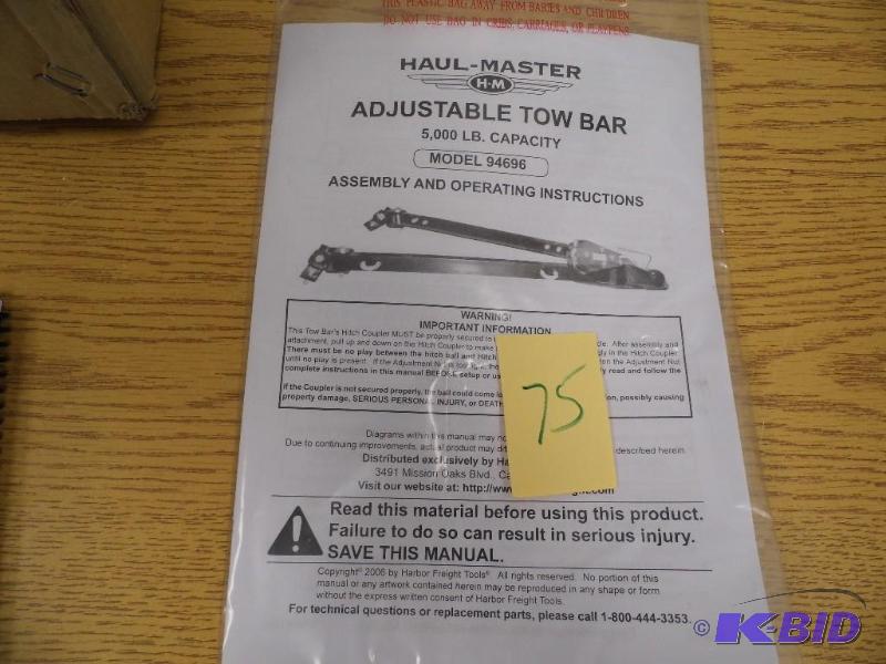 New Tow Bar