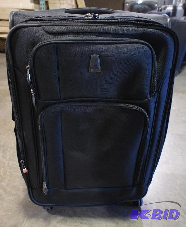 lot 2 image: Delsey Luggage Bag. Black in color. Dimension...