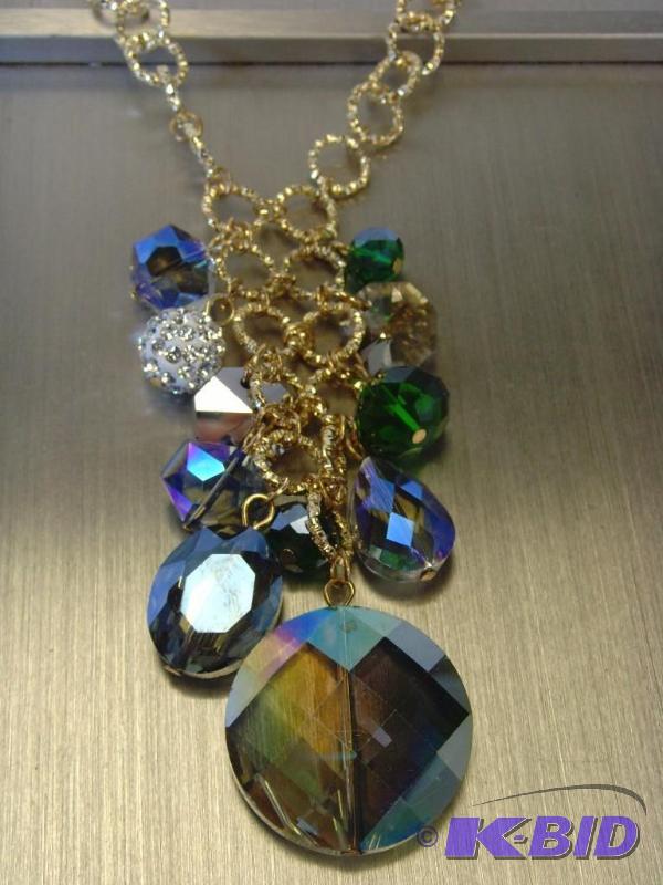Green Shade Crystal Necklace