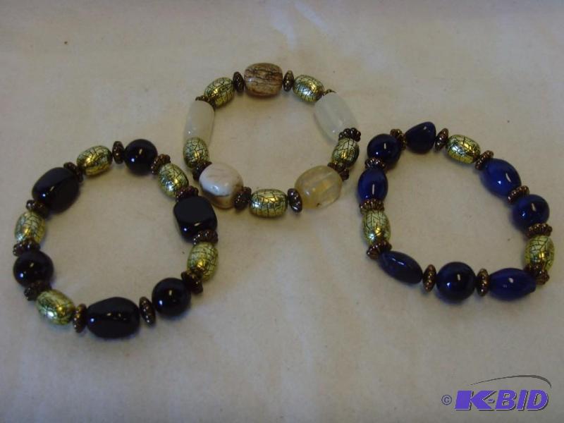 3 Piece Gemstone Bracelet Set